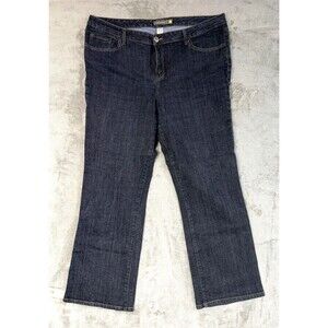 Venezia Womens Jeans Size 22 Stretch Bootcut Dark Plus Size Denim High Waist